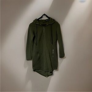 Roma Concept Hooded Longline Dress Green Women’s Medium